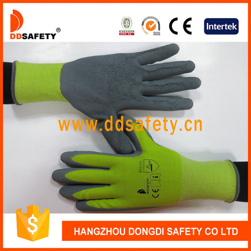 Lemon green nylon with grey latex glove Lemon green nylon with grey latex glove
